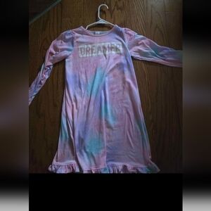 The Children's Place Pink Tie-Dye 'Dreamer' Long-Sleeve Nightgown